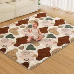 Tapis de jeu pour bébé 50×50 cm doux épais portable lavable éveil bébé 612 mois design coloré pratique confort
