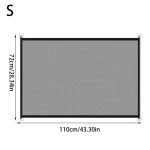 Barrière pliable pour animaux filet de clôture en maille séparateur intérieur/extérieur noir cadre métal 110cm x 72cm sans assemblage portable sécuritaire pour chiens chats jardin escaliers