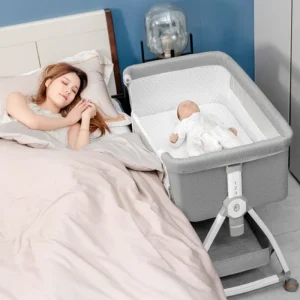 Berceau portable multifonctionnel bébé 02 ans pliable réglable lit BB patchwork sécuritaire design moderne