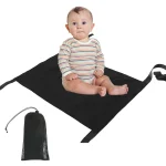 Lit d&rsquo;avion de voyage pour bébé reposepieds portable hamac pour enfants siège d&rsquo;avion avec sac de rangement reposejambes d&rsquo;extension Oxford durable respirant antidérapant confortable sécuritaire pratique