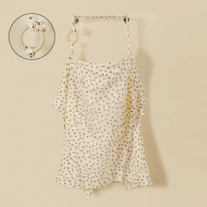 Couverture d&rsquo;allaitement en coton pour bébé tablier d&rsquo;intimité réglable couverture de promenade