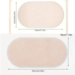 Tapis bassinette bébé en bois naturel mat protecteur bébé panier à tasses fond en bois base ovale accessoire bébé tricoté au crochet 2PCS Combination