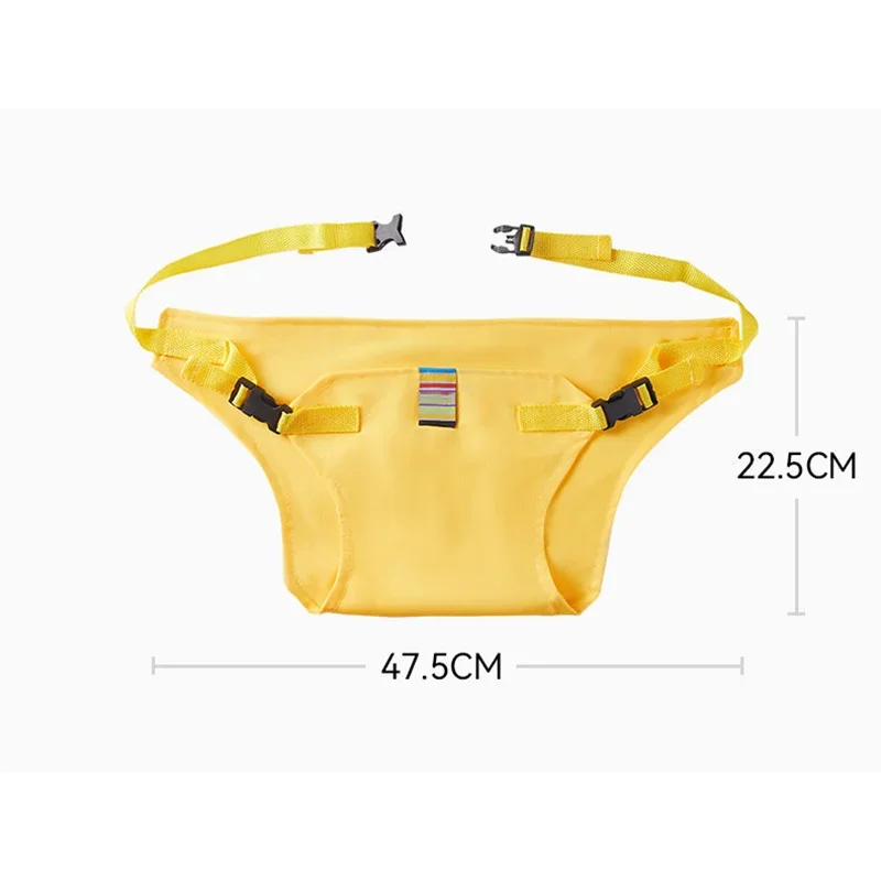 Harnais de sécurité pour bébé ceinture de repas ajustable portable en tissu jaune vif conçu pour la sécurité et le confort