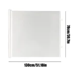 Écran de séparation intérieur en tissu blanc 130cm x 78cm portable sans montage style moderne Usage familial Protection enfants Intimité Design épuré Usage domestique Sécurité bébé Décoration intérieure Matériel léger Filtre lumière