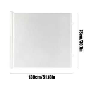 Écran de séparation intérieur en tissu blanc 130cm x 78cm portable sans montage style moderne Usage familial Protection enfants Intimité Design épuré Usage domestique Sécurité bébé Décoration intérieure Matériel léger Filtre lumière