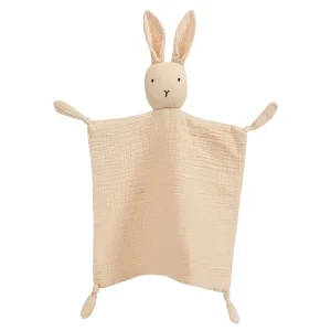 Jouet de sommeil pour bébé en coton doux doudou lapin peluche réconfortante pour nouveauné cadeau naissance bébé fille garçon texture nid d&rsquo;abeille 3040cm