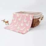 Couverture en mousseline de coton ronde pour bébé, couverture multifonctionnelle pour nouveau-né, 120x120cm – New Swan