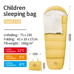 Naturehike sac de couchage enfants camping voyage portatif printempsautomne doux sécuritaire 3 saisonsuitable pour randonnée