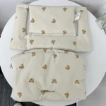 Coussin de chaise haute bébé doux motifs ours design moderne confort lavable matériau haute densité idéal siège voyage