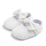 Chaussures bébé premier marcheur arc fleur semelle souple antidérapant intérieur confortable sécurité style kawaii fille garçon