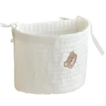Organisateur suspendu portable bébé panier rangement lit berceau sac à couches accessoires bébé coton Slow Bear