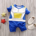 Combinaison bébé Dragon Ball Goku Végéta manches courtes coton doux style anime vêtements enfant 018 mois