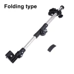Support télescopique pliable en métal et plastique bras d&rsquo;attache universel pour vélo scooter poussette caméra phare  Design moderne facile à transporter