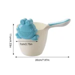 Tasse rinçage bain bébé design grenouillePPTPR antidérapant spout protège yeux idéal bébé 03 ansปลอดภัย pour enfants blanc bleu