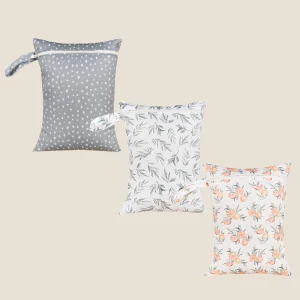 Sac à couches bébé PUL recyclé 3 pièces motifs mignons fermeture éclair sac de rangement pratique écoresponsable style moderne 26x36cm Sac à couches bébé PUL recyclé 3 pièces motifs mignons fermeture éclair sac de rangement pratique écoresponsable style moderne 26x36cm