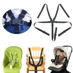 Harnais de sécurité 5 points pour poussettes chaises hautes et landaus nouveauné bébé enfant matériau nylon ajustable facile à installer Evich