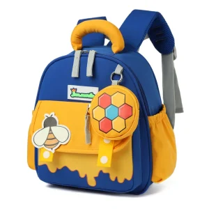 Sac à dos enfant design abeille pour école et loisirs 25 ans maternelle matériau polyester compartiments bretelles ajustables porté facile style ludique Sac à dos enfant design abeille pour école et loisirs 25 ans maternelle matériau polyester compartiments bretelles ajustables porté facile style ludique