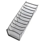 Organisateur de rangement pour bébé séparateur de tiroir en tissu maille gris clair design minimaliste parfait pour coucher bavoirs et accessoires bébé