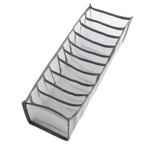 Organisateur de rangement pour bébé séparateur de tiroir en tissu maille gris clair design minimaliste parfait pour coucher bavoirs et accessoires bébé Organisateur de rangement pour bébé séparateur de tiroir en tissu maille gris clair design minimaliste parfait pour coucher bavoirs et accessoires bébé