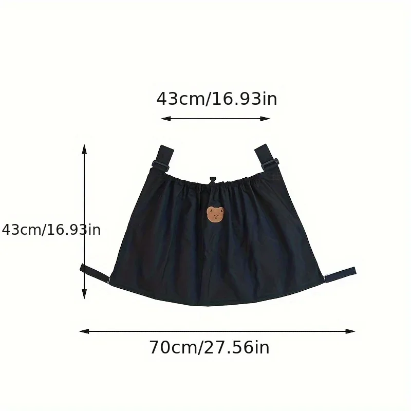 Sac de poussette léger pour parents design ours pochette rangement grande capacité compatible poussettes et bouteilles de lait