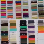 Échantillons de tissu textile couleurs variées mode décoration intérieure sélection tissus professionnels samples polyester coton mixte design textile