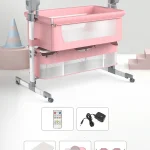 Lit de berceau électrique pour bébé berceuse intelligente Bluetooth confort nouveauné design moderne fonctionnalités sécurisées facile à déplacer matelas doux accessoires inclus style épuré usage nocturne bienêtre bébé solution apaisante qualité premium