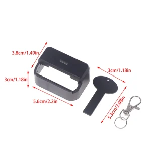 Lecteur de carte badgeur sans contact clip métallique clé détachable accessoire portefeuille sécurité bureaux gyms contrôle accès portable