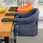 Chaise haute portable pour bébé avec ceinture de sécurité à cinq points rehausseur de salle à manger housse de siège à crochet alimentation des enfants