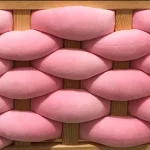 Bumper lit bébé en coton tissé main rose protecteur chambre nursery décoration bébé 01 ans