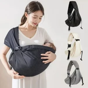 Portebébé enveloppant portable sac à dos et bandoulière pour bébé nouveauné 01 ans 20kg max Portebébé enveloppant portable sac à dos et bandoulière pour bébé nouveauné 01 ans 20kg max