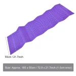 Tapis de yoga PVC nontoxique matériau durable texture antiglisse pliable couleur violet vif idéal pour yoga pilates fitness à domicile ou extérieur