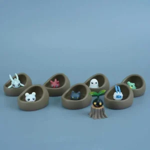 Digimon Figurines Enfant Accessoires Poussette Ensemble Scène Berceau 3cm Modèle Anime Décoration Bureau Collection Cadeaux Baby Stage