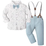 Costume de baptême pour garçon ensemble vêtements formels bébé tenue église mariage enfant chemise pantalon accessoires incl. style classique