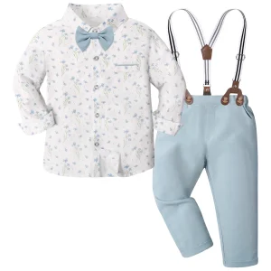 Costume de baptême pour garçon ensemble vêtements formels bébé tenue église mariage enfant chemise pantalon accessoires incl. style classique