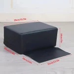 Tabouret de coiffure pour enfants en cuir PU siège rehausseur tabouret de haircut bébé design moderne facile à nettoyer couleur noire