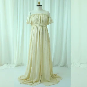 Robe longue en coton et lin brodée pour femmes enceintes robe de maternité style bohème manches en dentelle robe de douche bébé robe photo ALINE élastique confort qualité premium Robe longue en coton et lin brodée pour femmes enceintes robe de maternité style bohème manches en dentelle robe de douche bébé robe photo ALINE élastique confort qualité premium