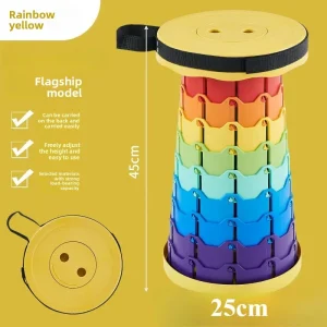 Tabouret rétractable pliant chaise pliante extérieure pour voyage banc ultraléger portable tabouret de pêche camping randonnée usage quotidien design coloré durable facile à transporter