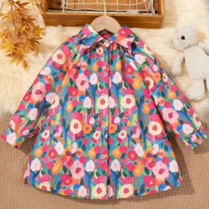 Robe fille princesse floral printemps été robe chemise manches longues coupe ample style moderne enfants 36 ans tenue occasion Robe fille princesse floral printemps été robe chemise manches longues coupe ample style moderne enfants 36 ans tenue occasion