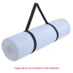Portetapis de yoga roulé en PVC sangles noires exercice Pilates home gym fitness equipment transport facile style moderne