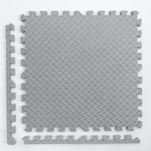 Tapis de jeu en mousse souple non toxique interlocking antidérapant 8/16 pièces gris pour bébé enfant yoga gym