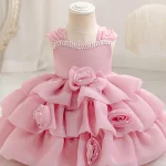 Robe de princesse pour enfant occasion formelle fêtes d&rsquo;anniversaire robe longue évent formel qualité premium style romantique idée cadeau fille