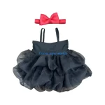 Robe photographie élégante pour bébé fille jupe en tulle douce accessoire pour séances photos nouveauné style classique  Noir