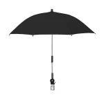 Parasol universel avec clip rotatif 360° protection UV poussette chaise de plage extérieur design moderne couleur noire matériaux résistants