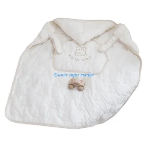 Couverture bébé multifonctionnelle avec capuche poussette tabouret coton doux design lapin accessoire bébé confortable et sécuritaire