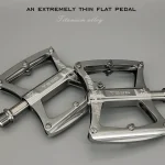 Pédales de vélo alliage de titane extrêmement plates boulons visibles antidérapantes légères design moderne performance confort