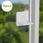 Serrure de fenêtre coulissante bébé blanche sécurité enfant support mural compact portes patio protections design moderne 3 pièces