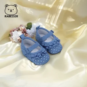 Chaussures bébé fille ballerines princesse 01 ans semelle antiglisse tissu doux fermeture Velcro design floral Chaussures bébé fille ballerines princesse 01 ans semelle antiglisse tissu doux fermeture Velcro design floral