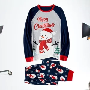 Tenue assortie de famille joyeux Noël, vêtements de nuit doux et mignons, barboteuse pour bébé imbibée, ensemble de pyjamas chauds, vêtements de nuit parent-enfant, 2 pièces