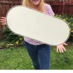 Grand sol en bois 58x30cm pour berceau bébé panier Moïse fond en bois base ovale bricolage panier bébé tricoté au crochet pour nouveauné  1pcs