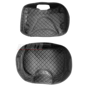 Boîte de rangement en simili cuir noir pour BMW R1250RT Organizer intérieur Doublure de coffre avec poignées Design moderne et élégant